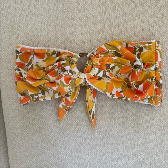 Kulani Kinis Other - Kulani Kinis Orange Floral Bikini Top